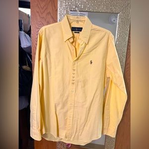 RALPH LAUREN YELLOW LONG SLEEVE SHIRT… SIZE MEDIUM… NWTS…